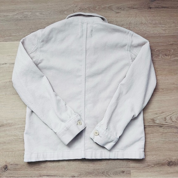 Everlane Corduroy Chore Jacket XS Stone Beige Classic Button Front Patch Pockets - Picture 3 of 10